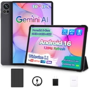 10-inch Tablet Android 16,120Hz Display,T7200 Octa-core,20GB+64GB+2TB Expandable,6000mAh, Gemini AI,Face ID,Widevine L1,GPS, tablet with Case