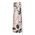 thumbnail image 4 of Viikei Women's Summer Casual T Shirt Dresses,Plus Size Dresses Women Fashion,New Women's Sleeveless Cotton and Linen Round Neck Printed Long Dress Purple S, 4 of 5