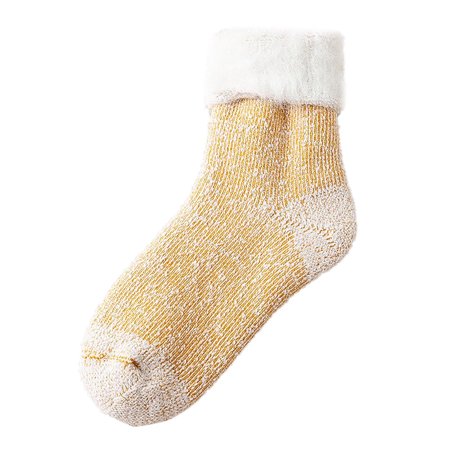 

DENGDENG Womens Snow Warm Socks Solid Wool Winter Socks for Women Thick Soft Sock