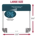 thumbnail image 3 of Taylor Clear Glass Bathroom Scale Cyan Blue Vanishing Display, 3 of 13