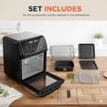 thumbnail image 2 of Sybels Air Fryer with Viewing Window, 12.6-Quart 12-in-1 Multi-Function Appliance for Air Frying, Roasting, Baking & Dehydrating, Black, 2 of 6