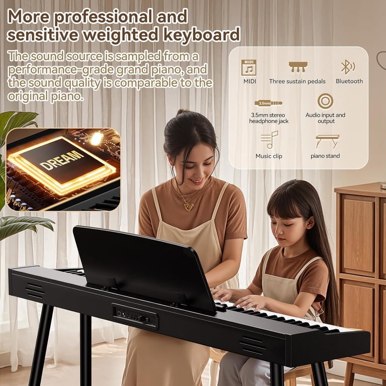 Terence 88-Key Weighted Digital Piano with Pedals photo 3