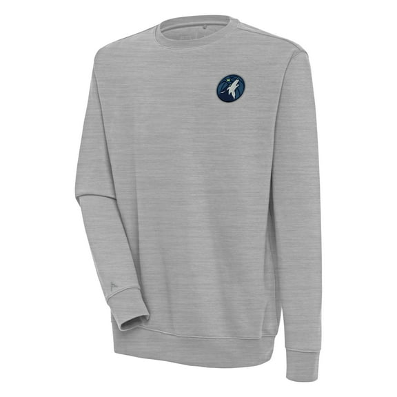 Men's Antigua Heather Gray Minnesota Timberwolves Victory Pullover Sweatshirt