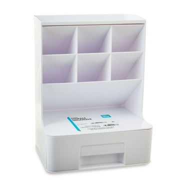 Pen Gear White Tall Organizer Plastic Desktop Organizer