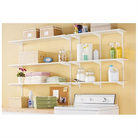 KNAPE & VOGT 10' White Shelf Bracket