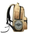 thumbnail image 3 of Pofeuu Magnetic Old Compass On World Map Print Backpack for Men and Women - Basic Bookbag Casual Daypack Backpacks for College Work Travel-One Size, 3 of 5