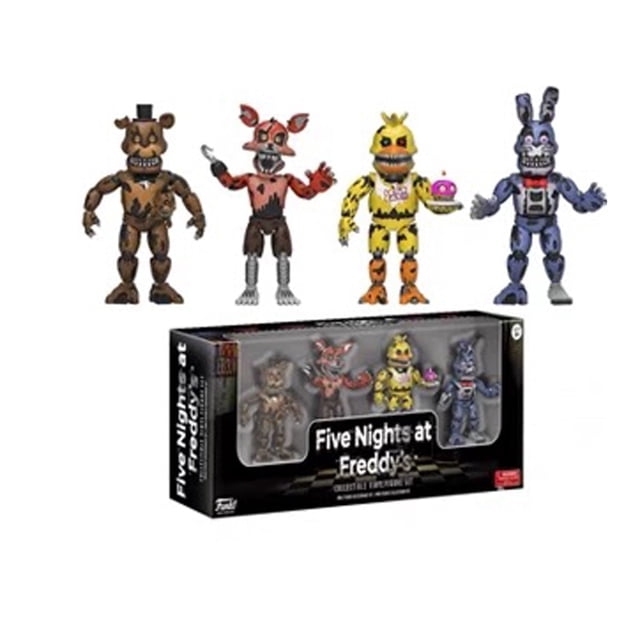 Figuras de acción de FNAF de PVC, juguetes de modelos de FREDDY Golden movibles, Blacklight Bonnie Foxy Chica, Freddy FROSTBE, 15cm
