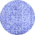 thumbnail image 1 of Ahgly Company Indoor Round Abstract Blue Contemporary Area Rugs, 7' Round, 1 of 4