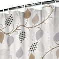 thumbnail image 4 of Small Stall Narrow Shower Curtain 36"W x 72"L – Tropical Bohemian Leaves, Mid-Century Abstract Boho Botanical Bathroom Decor, Vintage Floral Palm Leaf Pattern, Rustic Tribal Folk Style, 4 of 5
