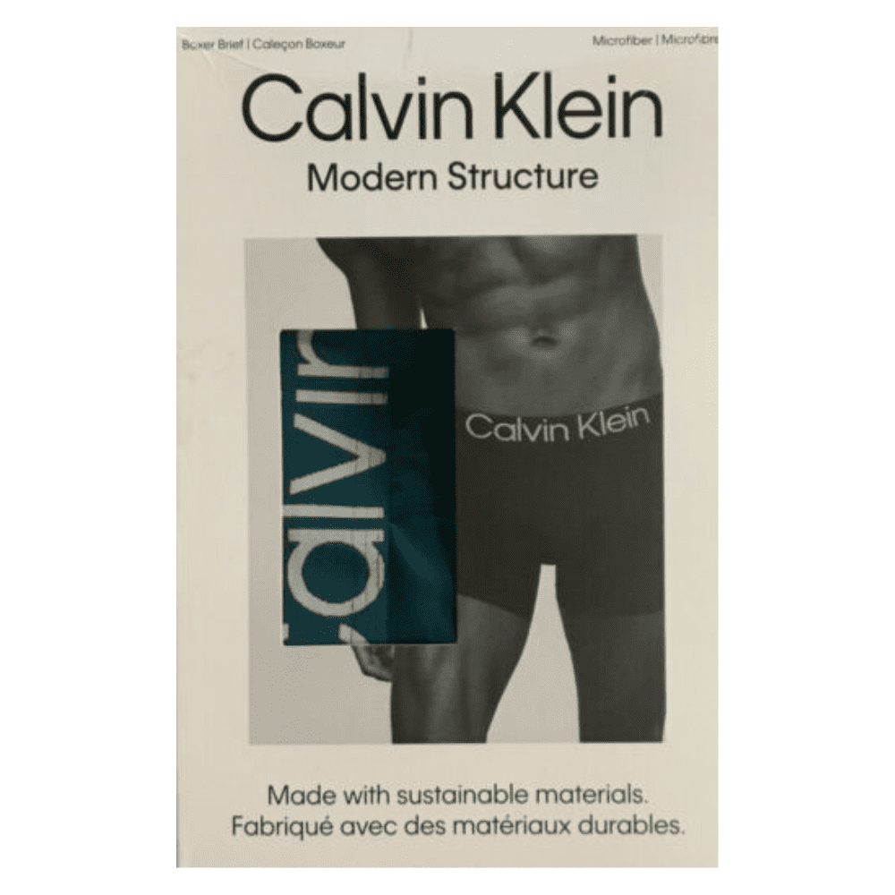 Calvin Klein Men's Modern Structure Microfiber Boxer Brief, Green, Size L -  