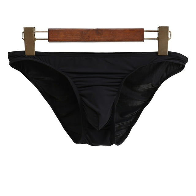 Lefu String Aguichant pour Hommes avec Pochette, sous-Vêtements Bikini Unis
