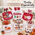thumbnail image 2 of Baby Essentials Feliz Navidad Christmas Bib Set for Baby Boys & Girls, Holiday Bibs with Bootie Socks, Christmas Baby Gift Set (Red), 2 of 6