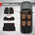 thumbnail image 3 of Motor Trend FlexTough Floor Mats for Car SUV and Van with Cargo Trunk Mat, Odorless EcoClean Liners, 3 Colors, 3 of 10