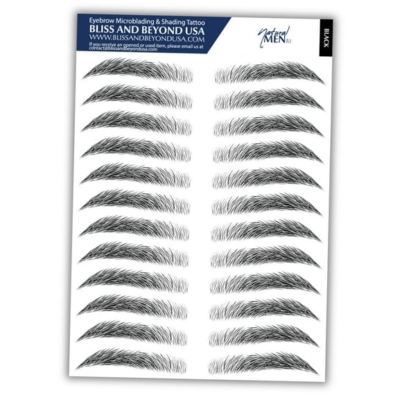 Pegatinas impermeables para tatuajes de cejas para hombres Bliss and Beyond