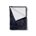 thumbnail image 2 of Blue Sky Soft Flannel Fleece Throw Blanket, Repeating Stars Constellation Galaxy Theme Science Outer Space Print, Cozy Plush for Indoor and Outdoor Use, 70" x 90", Dark Night Blue White, by Ambesonne, 2 of 6
