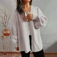 thumbnail image 1 of Puntoco moda mujer Casual cuello pico manga larga otoño suéter cárdigan blusa tops Puntoco Puntoco-6314, 1 of 6