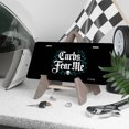 thumbnail image 3 of License Plate, Fear inspiring Curb Text Decorative Front,Personalized Stainless Steel License Plate Cover For Men Women,12.2" X 6.2", 3 of 6