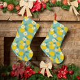 thumbnail image 6 of Lsque 18 Inches Lemons Chamomile Flowers And Leaves Pattern Christmas Stockings Hanging Ornaments,Knitted Xmas Fireplace Hanging Stocking,Holiday Decoration, 6 of 8