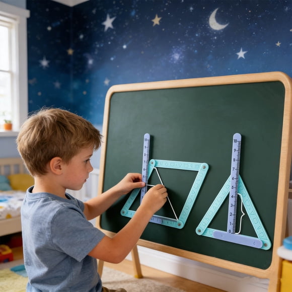 JZCHUNTOY Magnetic Geometry Demonstrator, Visible Parallelogram Triangle Area Calculation Tool, Detachable Durable Math Teaching Aid, 1 Pack for Math Class, Home Learning, Teaching Demonstration