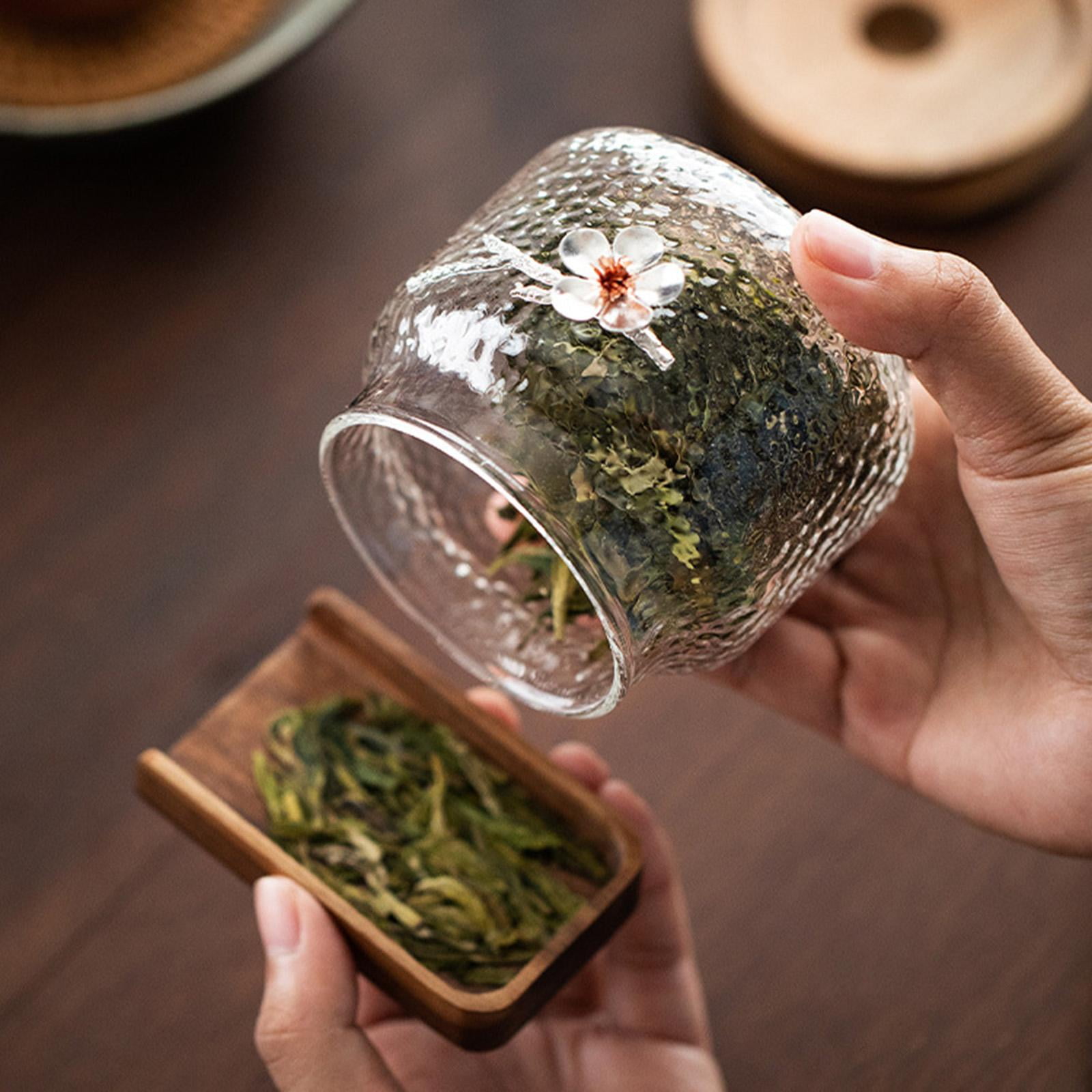 Glass Tea Storage Jar Stylish Tea Room Japanese Style for NUts Snacks S