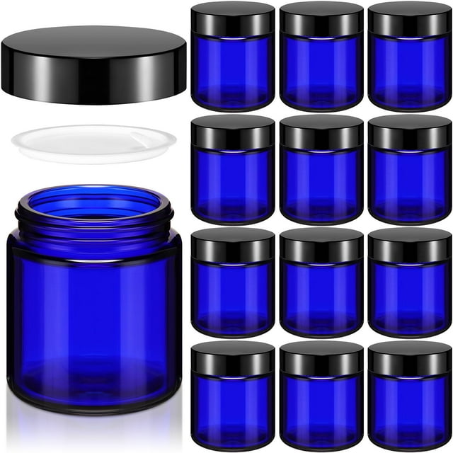 Frascos de vidrio Norme de 4 oz/120 ml con tapas redondas a prueba de fugas, 12 unidades