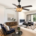 thumbnail image 5 of Bella Depot 52" Farmhouse Style Ceiling Fan with Light and Remote 6-Speed Reversible Fan, 5 of 18