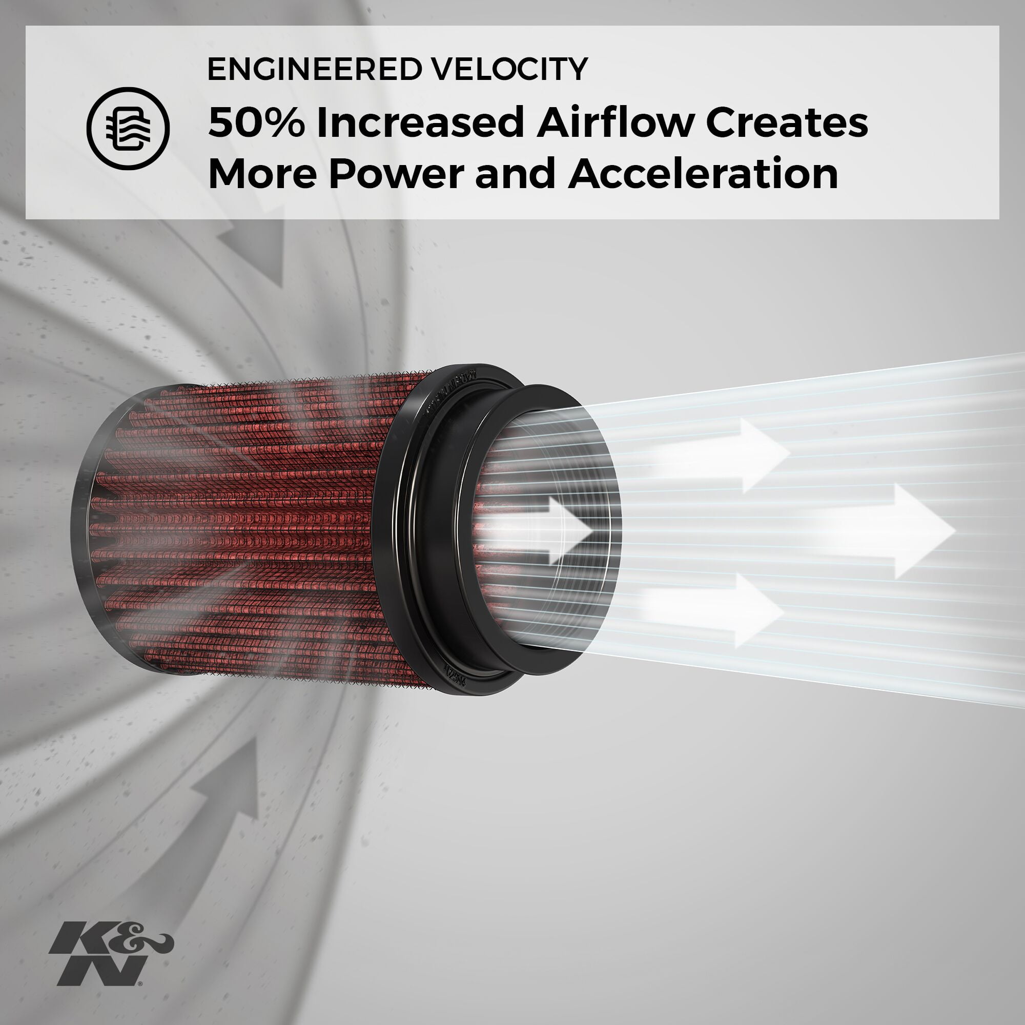 K&N Performance High-Flow Universal Engine Air Filter: Washable, Multi-Layer Protection, Engineered to Boost Horsepower, RU-1042XD