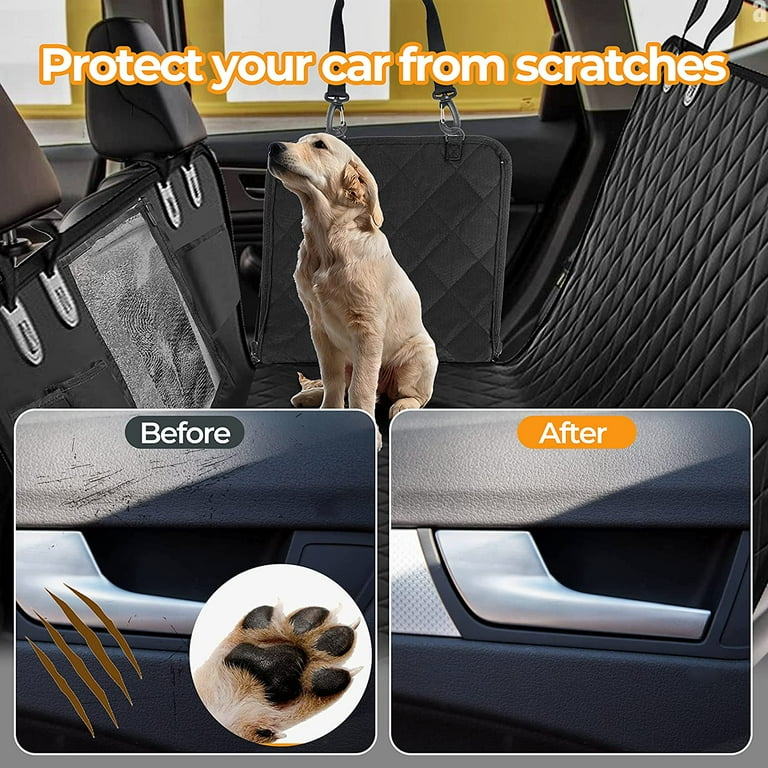 SEVVIS Car Seat Cover for Dogs - Dog Hammock for Car Backseat - Dog Car  Seat Cover for Back Seat Waterproof,Car Hammock for Dogs with Mesh  Window,Dog