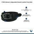 thumbnail image 4 of CTM  Adjustable Smooth Leather Dress Belt (Women), 4 of 4