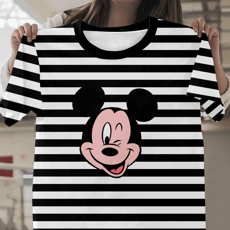 Mickey Mouse Cartoon Family T-Shirt, Casual Holiday Shirts For