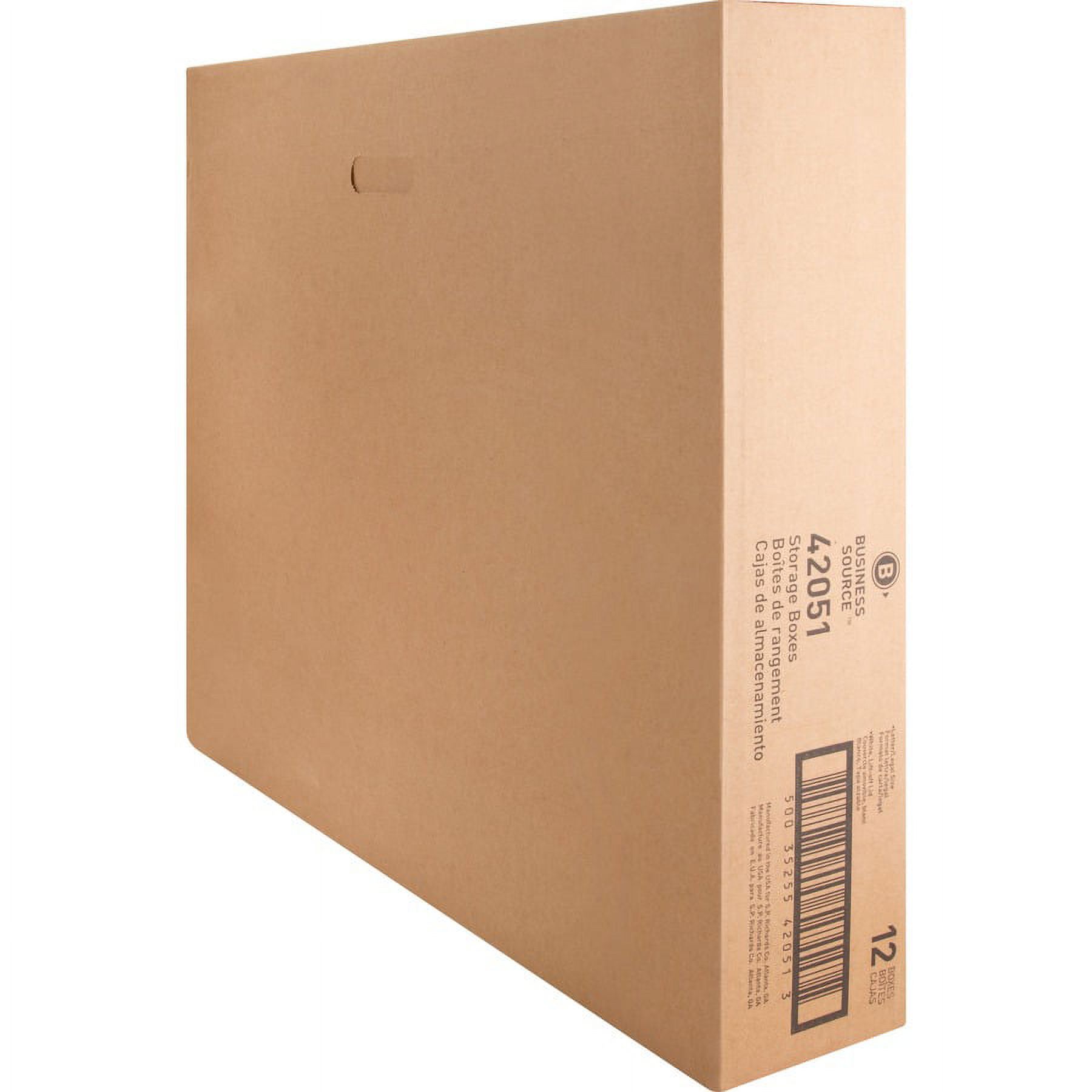 Business Source Economy Storage Box With Lid - External Dimensions: 12" Width X 15" Depth X 10"height - 350 Lb - Media Size Supported: Legal, Letter - Light Duty - Stackable - White - For File -
