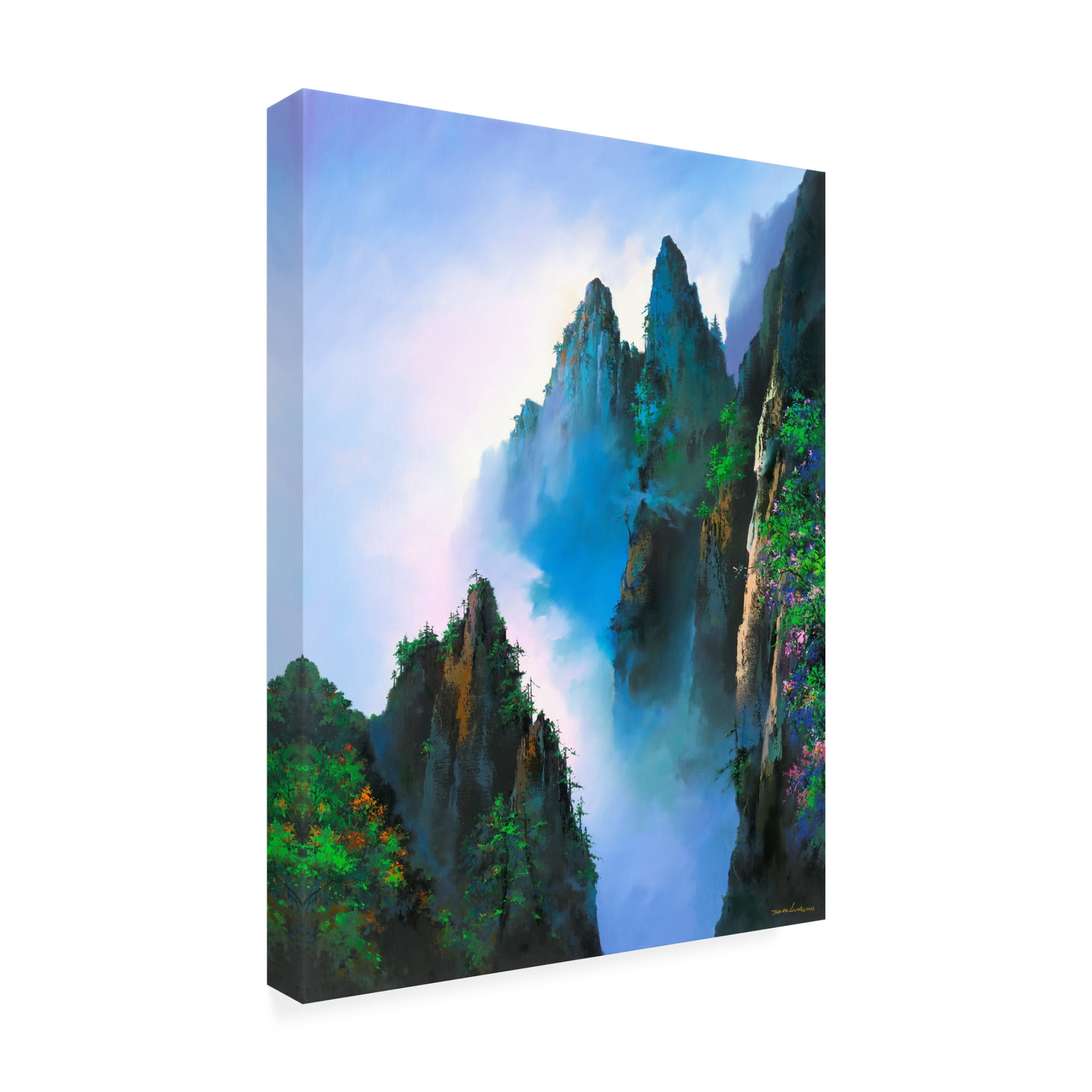 Canvas Wall Art - Thomas Leung 'The Beauty Of HuangShan' Wall Art for Living Room, Bedroom, or Office Décor by Trademark Fine Art - 14 x 19 Inches