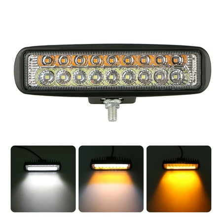 Color Lcd Backup - Dual Color 120W Car Off-Road Led Work Light Bar Backup 6000K Fog Light