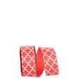thumbnail image 1 of Reliant Ribbon 0971-695-09J 10.5 in. 25 Yards en Treillis Ruban de Satin&44; Rouge & Blanc, 1 of 1