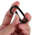 thumbnail image 3 of BESTOYARD 5Set Keychain Carabiner for Climbing Outdoor Activities Black D Shaped, 3 of 8