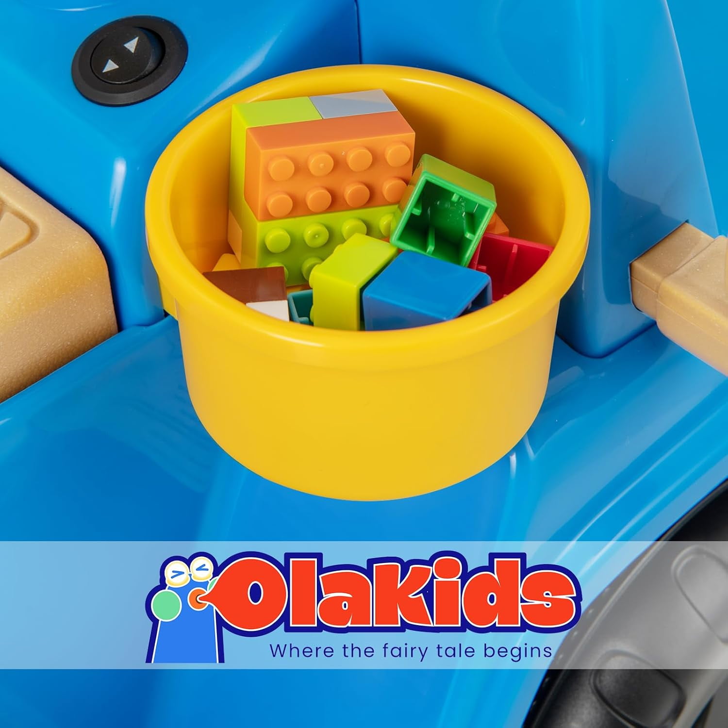 OLAKIDS Ride on Car, 6V Toddler Electric Vehicle with Storage Tire, Horn, Charger, Battery Powered Motorized Quad Riding Toys for 18+ Months Boys Girls