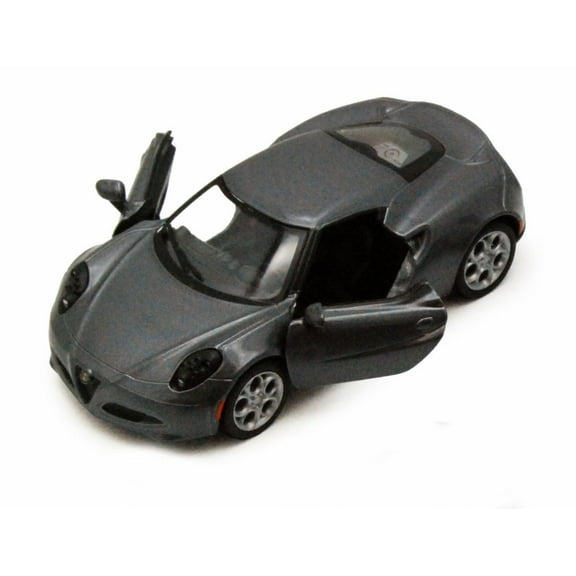 2013 Alfa Romeo 4C, Silver - Kinsmart 5366D - 1/32 scale Diecast Model Toy Car (Brand New, but NOT IN BOX)