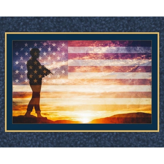 Defender Patriotic Panel Cotton Fabric (Single Panel)