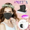YZHM Women's Adult Disposable Face Masks Disposable Floral Print Mask Industrial 3Ply Ear Breathable Mask 30pcs