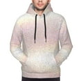 thumbnail image 4 of KLL Glitter Light Pearl Print Mens Hoodie Long Sleeve Casual Pullover Hooded Sweatshirt Fashion Drawstring Hoodies with Pocket-X-Large, 4 of 6