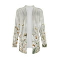 thumbnail image 5 of Garronmavis Long Sleeve Cardigan Sweater with Pockets Womens Lightweight Cardigan Plus Size Jacket Coat Knit Sweater Thin Beach Cover Up Top Daisy Butterfly, 5 of 6