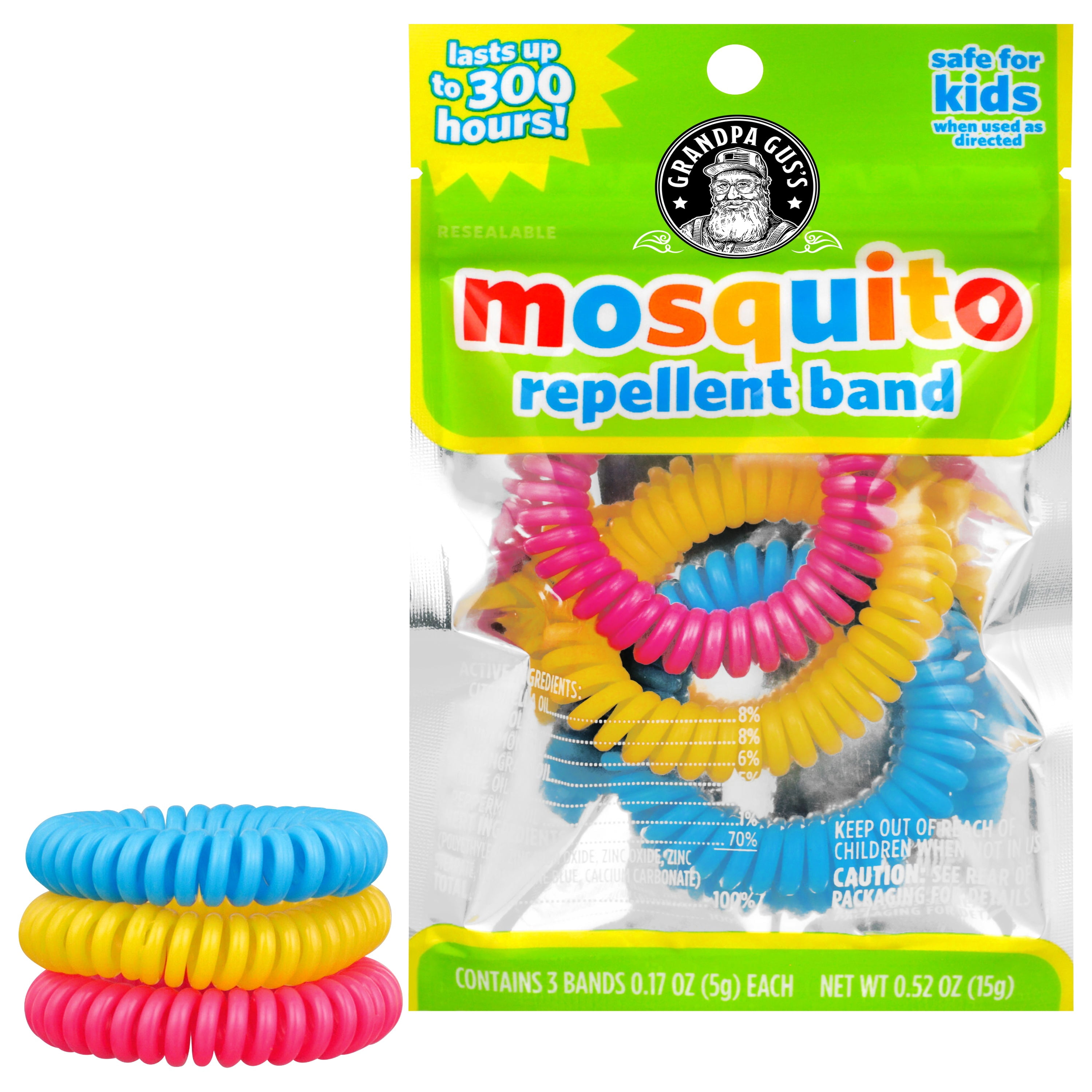 Grandpa Gus's Mosquito Repellent Bands-3pk Assorted