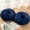Navy, variant on Round Throw Pillow Set of 2 – Decorative Velvet Ruched Pumpkin Pillows with Button Center, Soft Handmade Cushions for Couch Sofa Bed Farmhouse Vintage Rustic Decor, 14.5" R, Navy