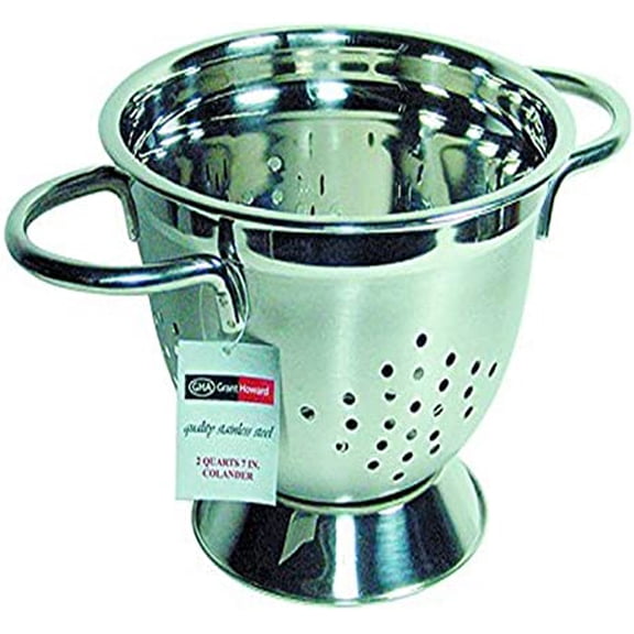 Grant Howard Stainless Steel Elegant Small Colander, 7", Silver