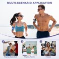 thumbnail image 7 of Sweat Band Set Sports Terry Cloth Headband Wristband Set 8"x2" Sweat Absorbing Head Band Pink, 7 of 7