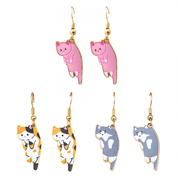 DESIGNICE 2026 New 3Pairs Fun Earrings,Alloy Earrings Studs,Whimsical Animal Theme Beach Earrings for Women,Style1