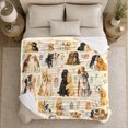 thumbnail image 5 of Cuddling Dogs Hearts, Playful Pet Portrait Pattern, Warm Flannel Blanket for Living Room and Reading Nook with Detailed Artwork, Dog Lovers Friendship Gift, Pet Lover Home Decor, 5 of 9