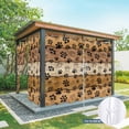 thumbnail image 4 of 1 Panel Outdoor Curtains for Patio Waterproof 54"x95" Yellow Brown Weatherproof Privacy Outsides Curtains, Farmhouse Dog Paw Vintage Grommet Thermal Drapes for Cabana Porch Pergola, 4 of 8