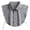 Gray, variant on Mens Office Detachable Dickey Solid Color Button False Collar Lapel Half Shirt