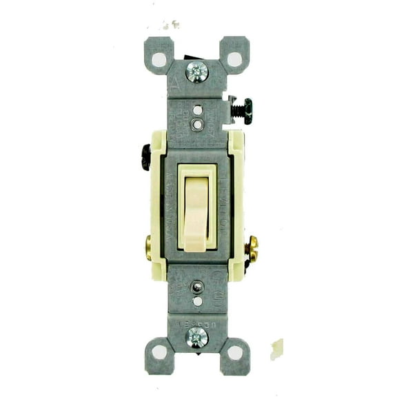 3-Way Grounding Toggle Switch-#1453-2A-Box (BOX OF 10) Almond